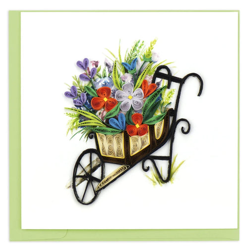 Greeting Card Wheelbarrow Garden