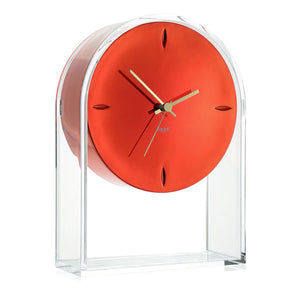 Kartell Air Du Temps Clock Crystal/Red