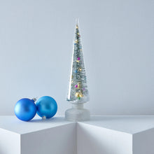 LED Snowy Wonderland Glass Lighted Tree