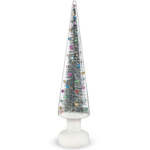 MoMA LED Snowy Wonderland Glass Lighted Tree
