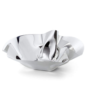 Large bowl stainless steel, mirror-polished, folded by hand