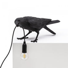 seletti bird lamp playing black