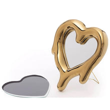 Melted Heart Gold Mirror and Photo Frame