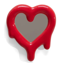 Melted Heart Red Mirror and Photo Frame