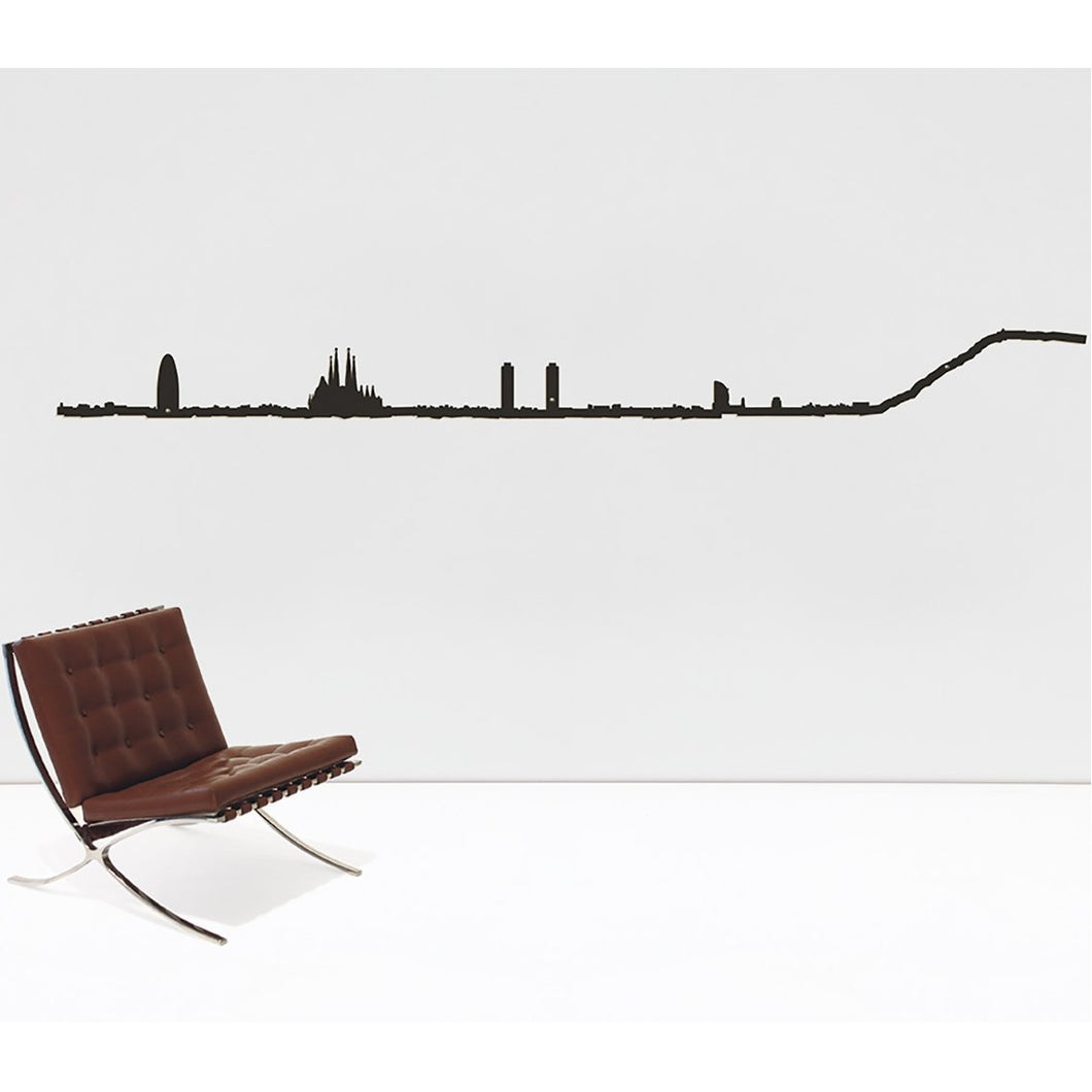 The Line 19.5” City Silhouette Skyline Barcelona