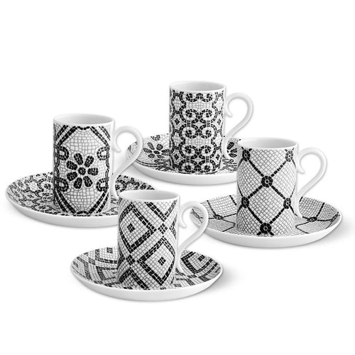 Calcada Coffee Cups and Saucers Set of 4