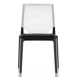 Vitra MedaSlim Stackable Mesh Chair White/Black