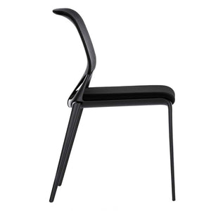 Vitra MedaSlim Stackable Mesh Chair Black/Black