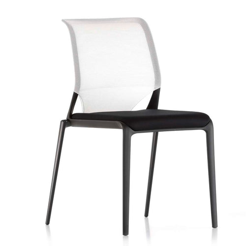 Vitra MedaSlim Stackable Mesh Chair White/Black